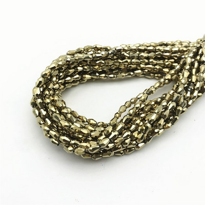 1 kiuduga 2x4mm värviline riisitilga kujuga AB kate Lihvitud klaashelmed ehete jaoks Ehete valmistamine Isetehtud helmed Ehete hulgimüük