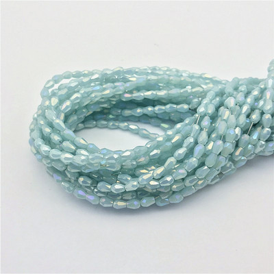 1 kiuduga 2x4mm värviline riisitilga kujuga AB kate Lihvitud klaashelmed ehete jaoks Ehete valmistamine Isetehtud helmed Ehete hulgimüük