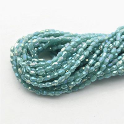 1 kiuduga 2x4mm värviline riisitilga kujuga AB kate Lihvitud klaashelmed ehete jaoks Ehete valmistamine Isetehtud helmed Ehete hulgimüük