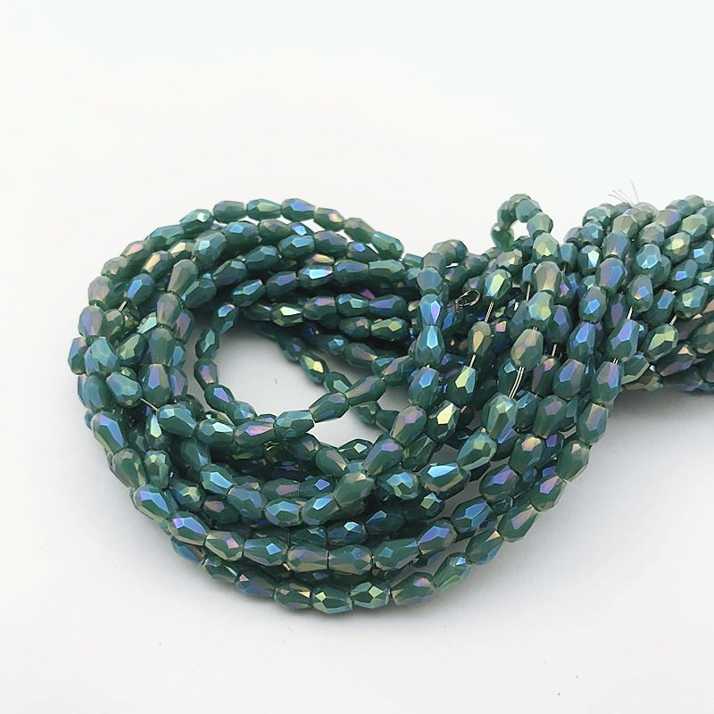 1 kiuduga 2x4mm värviline riisitilga kujuga AB kate Lihvitud klaashelmed ehete jaoks Ehete valmistamine Isetehtud helmed Ehete hulgimüük