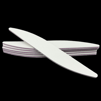 9Pcs Бяла пила за нокти Буферен блок 100/180 Професионален дизайн на полумесец Лайм Маникюр UV Гел Лак Шкурка Лак за нокти