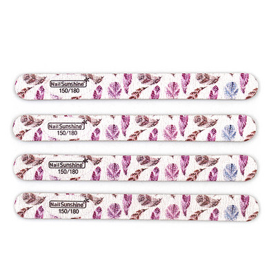 16 kom. Drvena turpija za nokte s otiskom perja 100/120/180/240 Profesionalni blok za poliranje Ravni jaki drveni pufer Alati za njegu manikure