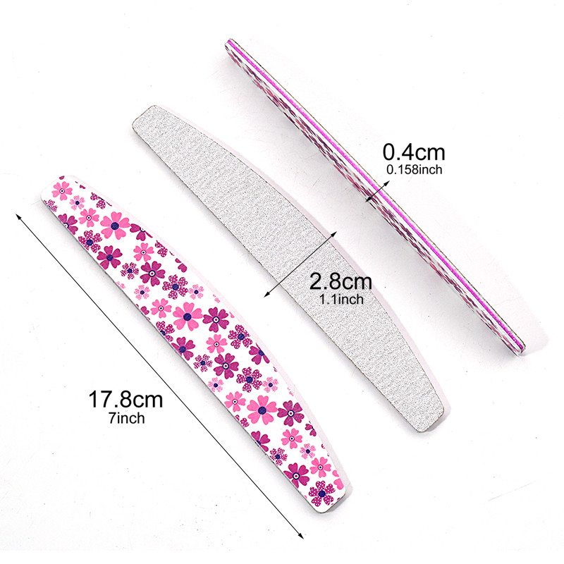 5/10 τμχ Θραυσματισμένη λίμα νυχιών 100 180 Grit Professional γυαλόχαρτο νυχιών Buffer Block Pedicure Manicure Polishing Tools Χονδρική