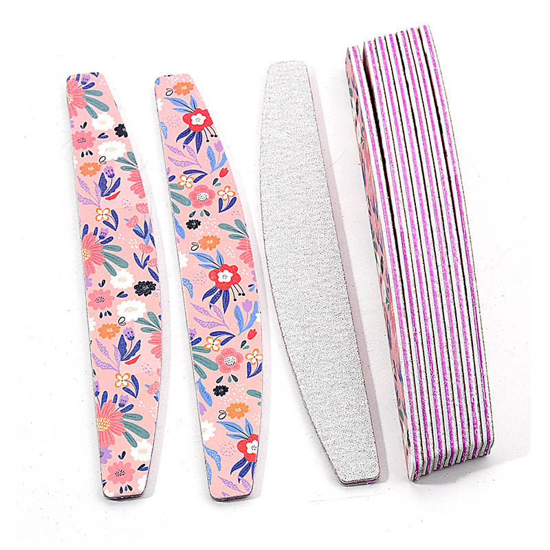 5/10 τμχ Θραυσματισμένη λίμα νυχιών 100 180 Grit Professional γυαλόχαρτο νυχιών Buffer Block Pedicure Manicure Polishing Tools Χονδρική