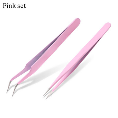 Set pinceta za trepavice u boji slatkiša za pincete za produljenje trepavica od nehrđajućeg čelika visoke preciznosti