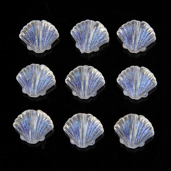 Aurora Shell Acrylic Beads 12x10,5mm 10pcs Spacer Beads for Jewelry Making DIY βραχιόλι Αξεσουάρ κολιέ Χειροποίητο