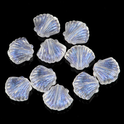 Aurora Shell akril gyöngyök 12x10,5 mm 10db távtartó gyöngyök ékszerkészítéshez barkácsolás karkötő nyaklánc kiegészítők kézzel készített