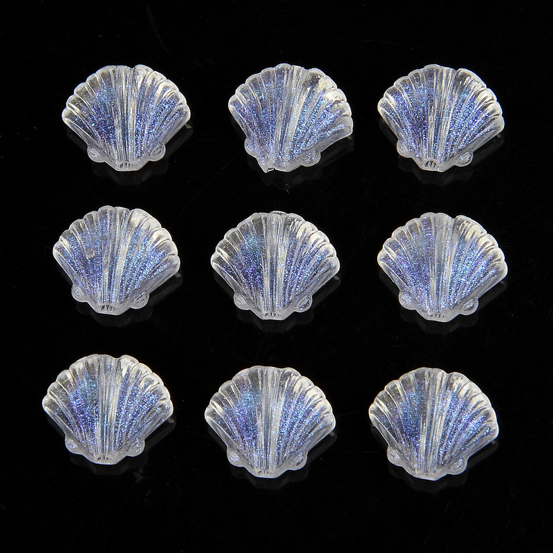 Aurora Shell akrüülhelmed 12x10,5 mm 10 tk vahehelmed ehete valmistamiseks DIY käevõru kaelakee tarvikud Käsitsi valmistatud