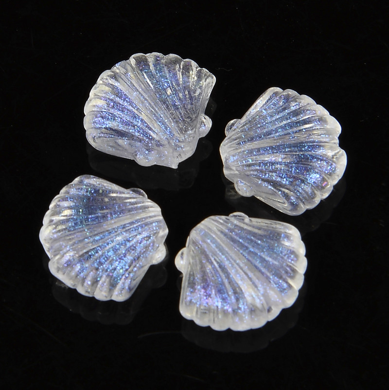 Aurora Shell akrüülhelmed 12x10,5 mm 10 tk vahehelmed ehete valmistamiseks DIY käevõru kaelakee tarvikud Käsitsi valmistatud