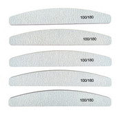 5 buc pile de unghii 100/180 subțire smirghel gri tampon pentru unghii șlefuit hârtie șmirghel pile pentru unghii manichiură pedichiură jumătate de lună curbat instrument pentru unghii