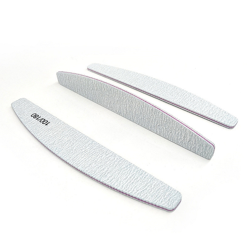 5 buc pile de unghii 100/180 subțire smirghel gri tampon pentru unghii șlefuit hârtie șmirghel pile pentru unghii manichiură pedichiură jumătate de lună curbat instrument pentru unghii