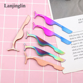 1 vnt netikrų blakstienų pincetai netikrų blakstienų aplikatorius blakstienų priauginimo rietiklis žnyplės pagalbinis spaustukas makiažo žnyplės įrankiai