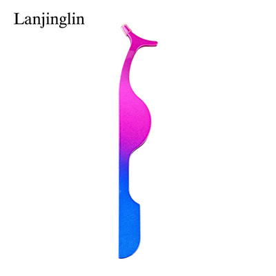 1 vnt netikrų blakstienų pincetai netikrų blakstienų aplikatorius blakstienų priauginimo rietiklis žnyplės pagalbinis spaustukas makiažo žnyplės įrankiai