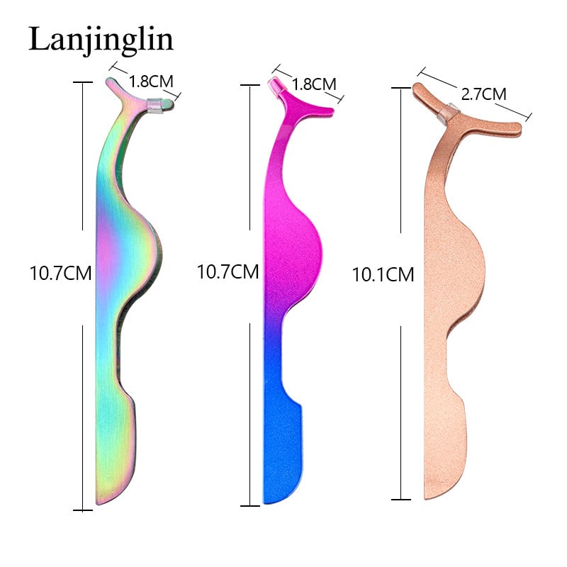 1 vnt netikrų blakstienų pincetai netikrų blakstienų aplikatorius blakstienų priauginimo rietiklis žnyplės pagalbinis spaustukas makiažo žnyplės įrankiai