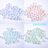 Στρογγυλό σχήμα πολύχρωμες επιμεταλλωμένες ακρυλικές χάντρες 10mm Βραχιόλι αξεσουάρ DIY Τμήματα κατασκευής κοσμημάτων Imitation Pearl Spacer