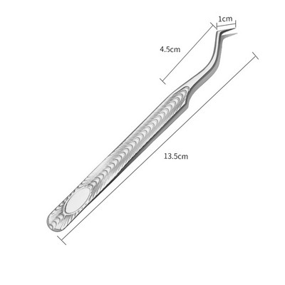 1 tk ripsmete pintsetid roostevabast terasest ülikõvad pintsetid ülitäpsed antistaatilised pintsetid ripsmepikenduste meigitööriista jaoks