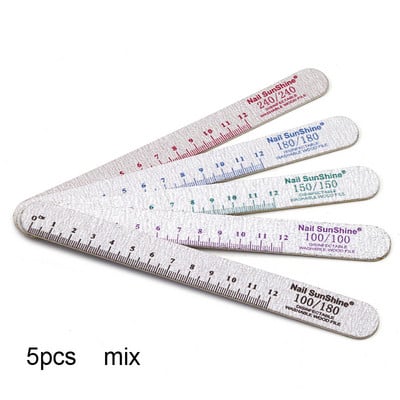 5 kom. Ravnalo Turpije za nokte od strugotine Zrnatost 100/150/180/240 Profesionalni materijal Trake za nokte Pedikura Poliranje Manikura Pufer blok