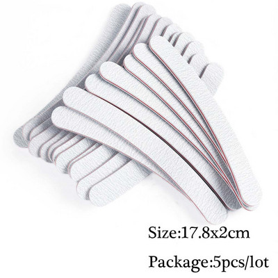 Set mini pile de unghii cu două fețe Bloc tampon de șlefuire Echipament de unică folosință pentru unghii 180/240 Set de instrumente de manichiură pentru oje cu gel SA858