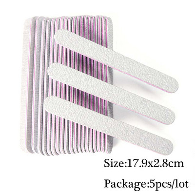 Set mini pile de unghii cu două fețe Bloc tampon de șlefuire Echipament de unică folosință pentru unghii 180/240 Set de instrumente de manichiură pentru oje cu gel SA858