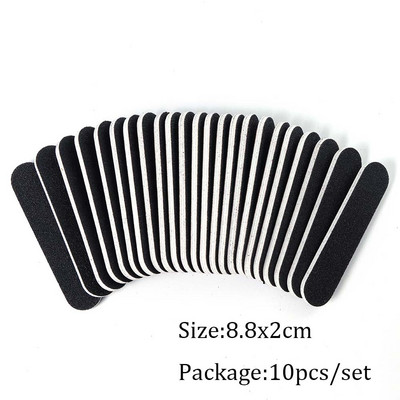 Set mini pile de unghii cu două fețe Bloc tampon de șlefuire Echipament de unică folosință pentru unghii 180/240 Set de instrumente de manichiură pentru oje cu gel SA858