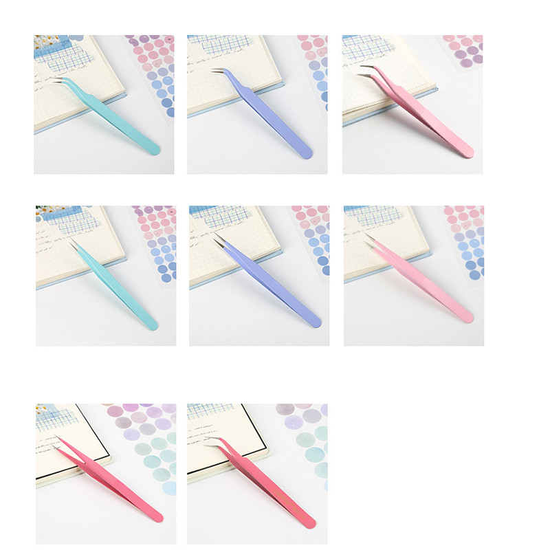 Oțel inoxidabil drept + cot curbat Nail Art Gel acrilic Strasuri Instrument de cules Nipper Gem Decor Gene DIY Pensetă pentru unghii