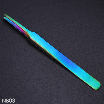 STZ Пинсети за мигли Щипки за вежди от неръждаема стомана 3D 6D Пинсети за удължаване на мигли Пинцети за грим Инструменти за рисуване на нокти NB01-07