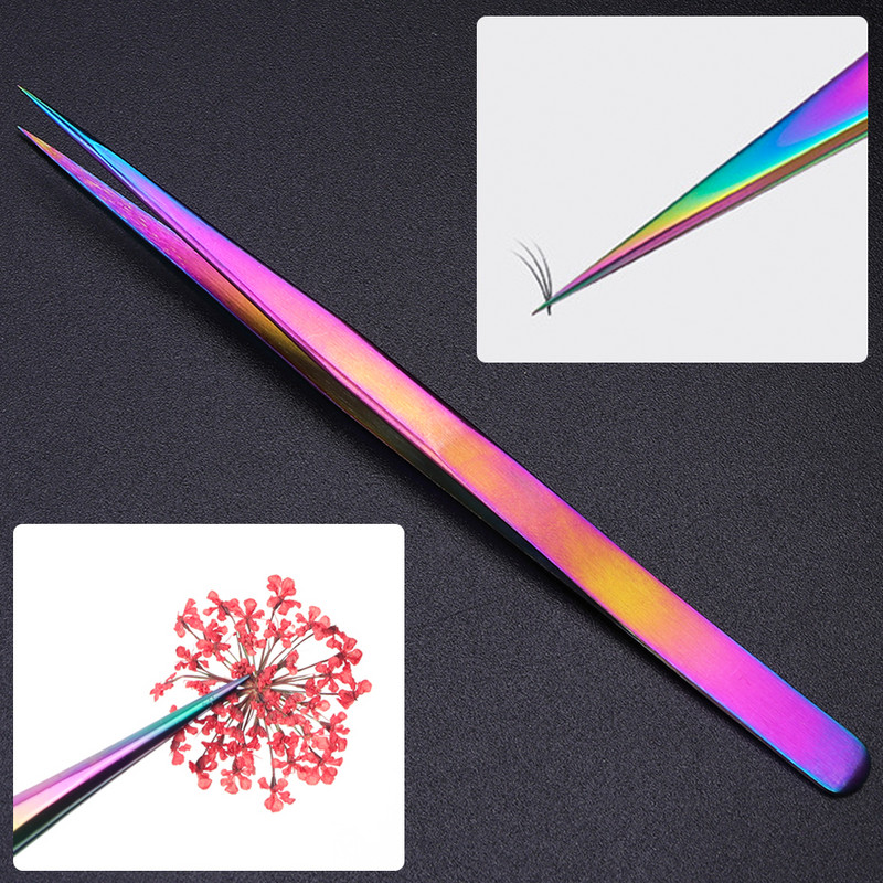 STZ ripsmete pintsetid roostevabast terasest kulmutangid 3D 6D ripsmepikendused pintsetid jumestusnipp küünekunsti tööriistad NB01-07