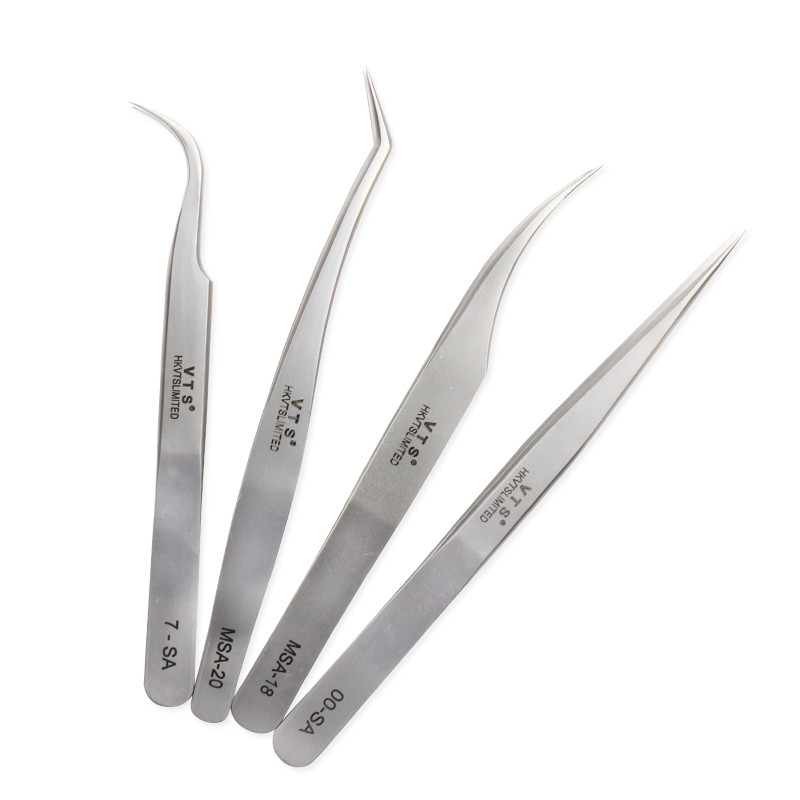 1 db antisztatikus rozsdamentes acél szemöldökcsipesz 3D térfogatú szempilla hosszabbítás beoltás női sminkeszközök