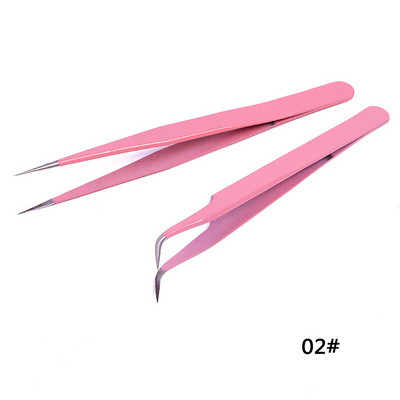2 τμχ Αντιστατικό τσιμπιδάκι για προέκταση βλεφαρίδων Σετ από ανοξείδωτο ατσάλι Beauty Precision Tweezers κιτ μακιγιάζ Εργαλεία επισκευής