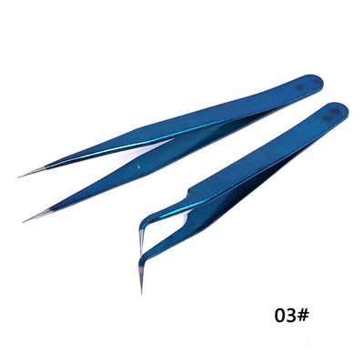 2 τμχ Αντιστατικό τσιμπιδάκι για προέκταση βλεφαρίδων Σετ από ανοξείδωτο ατσάλι Beauty Precision Tweezers κιτ μακιγιάζ Εργαλεία επισκευής