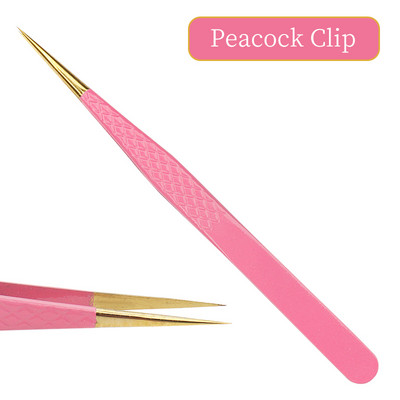 1db szempilla csipesz szempillahosszabbító kellékek rózsaszín rozsdamentes acél szemöldökcsipesz nagy pontosságú csipesz smink eszköz tartozékok