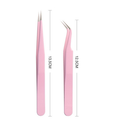 Professionaalne ripsmete pintsettide komplekt ripsmete pikendamiseks Gold Decor Antistaatiline kulmupintsetid ripsmete pikendamiseks mõeldud meigitööriist