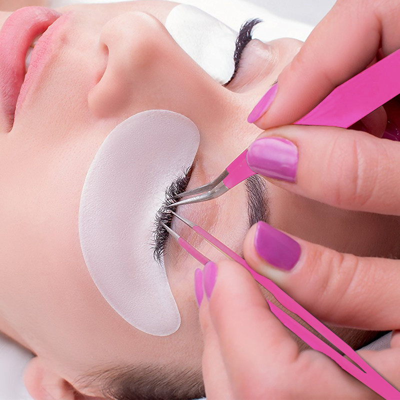 Professionaalne ripsmete pintsettide komplekt ripsmete pikendamiseks Gold Decor Antistaatiline kulmupintsetid ripsmete pikendamiseks mõeldud meigitööriist