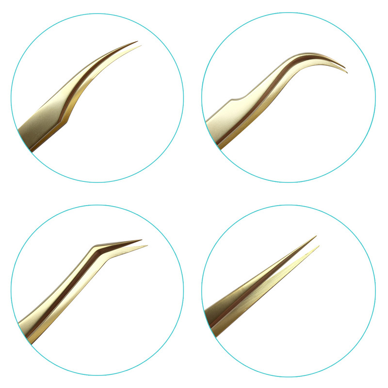 1 tk Professionaalsed ripsmepintsetid ripsmete pikendamiseks roostevabast terasest kumerad pintsetid mahuventilaatorid tätoveeringu pintsettide tarvikute komplekt