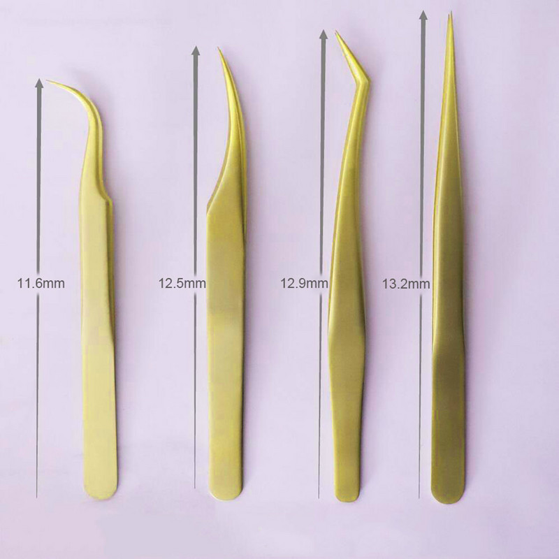 1 tk Professionaalsed ripsmepintsetid ripsmete pikendamiseks roostevabast terasest kumerad pintsetid mahuventilaatorid tätoveeringu pintsettide tarvikute komplekt