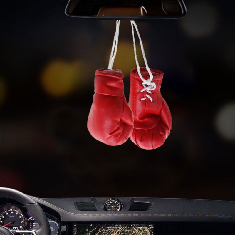 Mini Boxing Gloves Miniature Punching Gloves Κρεμαστό μενταγιόν αυτοκινήτου Κρεμαστό γάντια του μποξ Μοντέλο Διακόσμηση Καθρέφτες οπισθοπορείας Styling