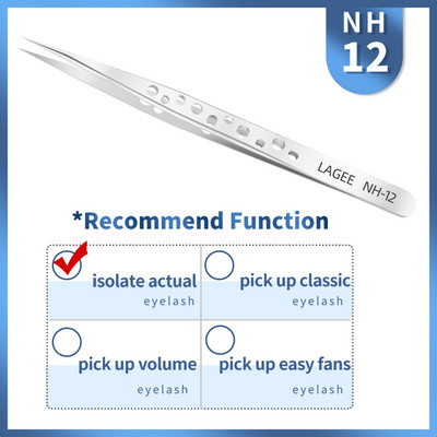 LAGEE professionaalsed ripsmepikenduspintsetid 3D Mink Volume Fan Lashes kumerad sirged klambriga pinceti roostevabast terasest meigitööriistad