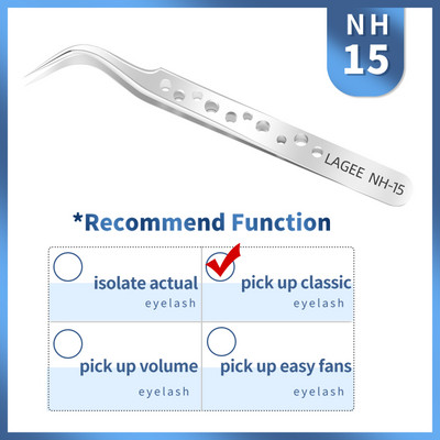 LAGEE professionaalsed ripsmepikenduspintsetid 3D Mink Volume Fan Lashes kumerad sirged klambriga pinceti roostevabast terasest meigitööriistad