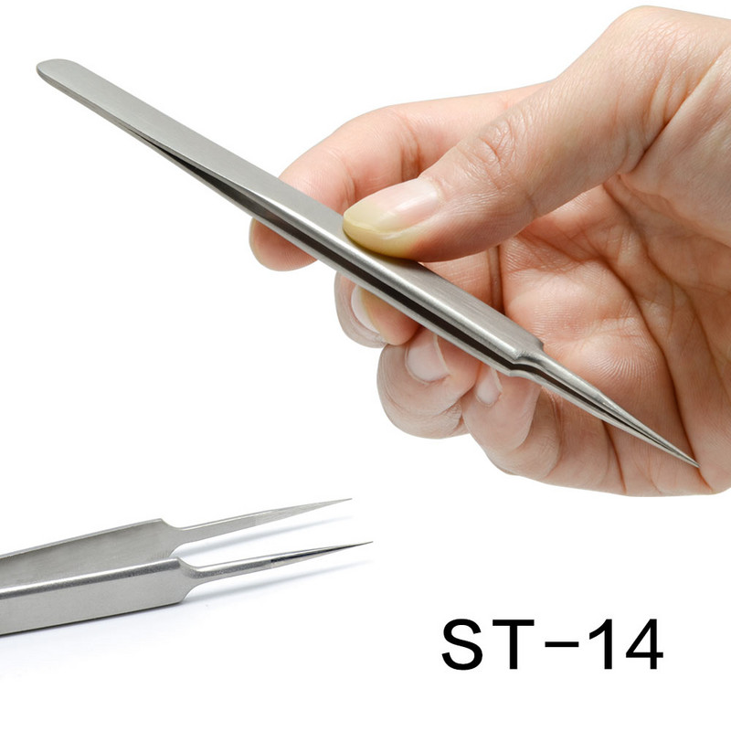 LAGEE professionaalsed ripsmepikenduspintsetid 3D Mink Volume Fan Lashes kumerad sirged klambriga pinceti roostevabast terasest meigitööriistad