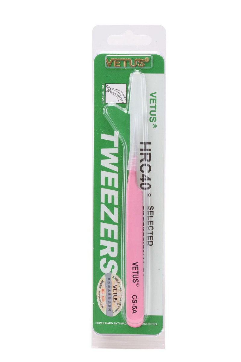 100%Brand profesionalna pinceta alati za uljepšavanje sadnja cijepljenih trepavica pinceta od nehrđajućeg čelika ružičasta