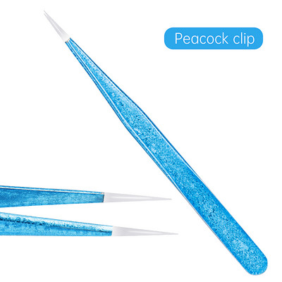 Pensetă pentru gene Floare de gheață Anti-statică din oțel inoxidabil Pensetă nemagnetică Altoire 3D Extensie artistică pentru gene Instrumente de machiaj