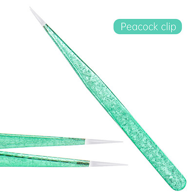 Pensetă pentru gene Floare de gheață Anti-statică din oțel inoxidabil Pensetă nemagnetică Altoire 3D Extensie artistică pentru gene Instrumente de machiaj