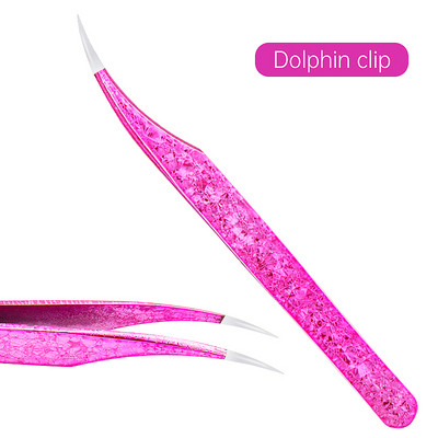 Pensetă pentru gene Floare de gheață Anti-statică din oțel inoxidabil Pensetă nemagnetică Altoire 3D Extensie artistică pentru gene Instrumente de machiaj