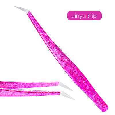 Pensetă pentru gene Floare de gheață Anti-statică din oțel inoxidabil Pensetă nemagnetică Altoire 3D Extensie artistică pentru gene Instrumente de machiaj