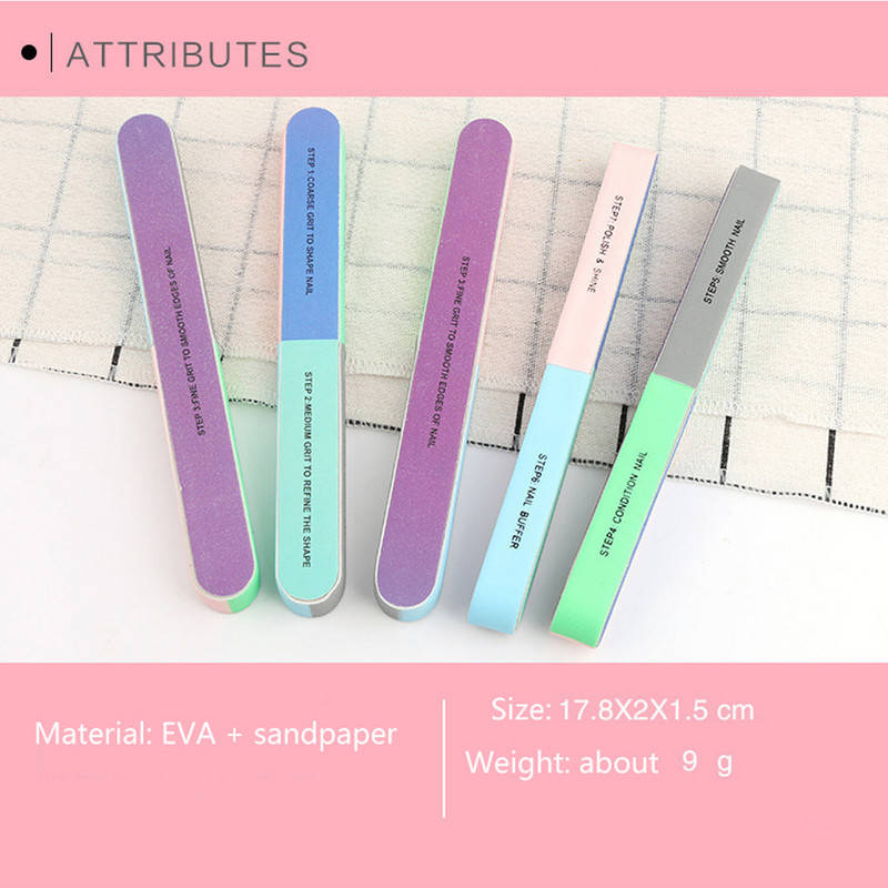 1 τμχ Nails Πολυλειτουργική λωρίδα γυαλίσματος επτά όψεων Λίμα γυαλίσματος με ταινίες τριβής Nails σφουγγαράκια λίμα Buffer για πεντικιούρ Εργαλεία νυχιών