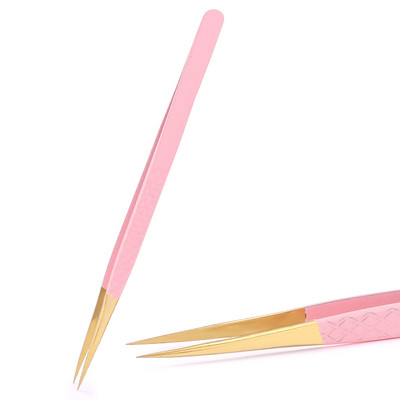 Pinceta za nadogradnju trepavica Nemagnetska pinceta od nehrđajućeg čelika, pinceta za obrve, 3D ventilator za volumen, antistatički, precizni alati za šminkanje