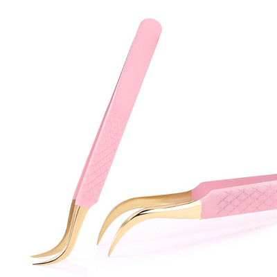 Pinceta za nadogradnju trepavica Nemagnetska pinceta od nehrđajućeg čelika, pinceta za obrve, 3D ventilator za volumen, antistatički, precizni alati za šminkanje