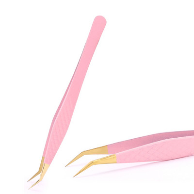 Pinceta za nadogradnju trepavica Nemagnetska pinceta od nehrđajućeg čelika, pinceta za obrve, 3D ventilator za volumen, antistatički, precizni alati za šminkanje