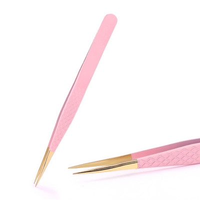 Pinceta za nadogradnju trepavica Nemagnetska pinceta od nehrđajućeg čelika, pinceta za obrve, 3D ventilator za volumen, antistatički, precizni alati za šminkanje