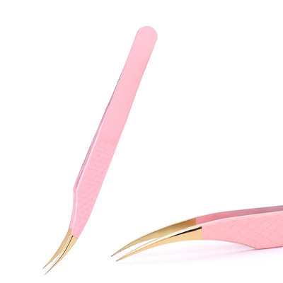 Pinceta za nadogradnju trepavica Nemagnetska pinceta od nehrđajućeg čelika, pinceta za obrve, 3D ventilator za volumen, antistatički, precizni alati za šminkanje